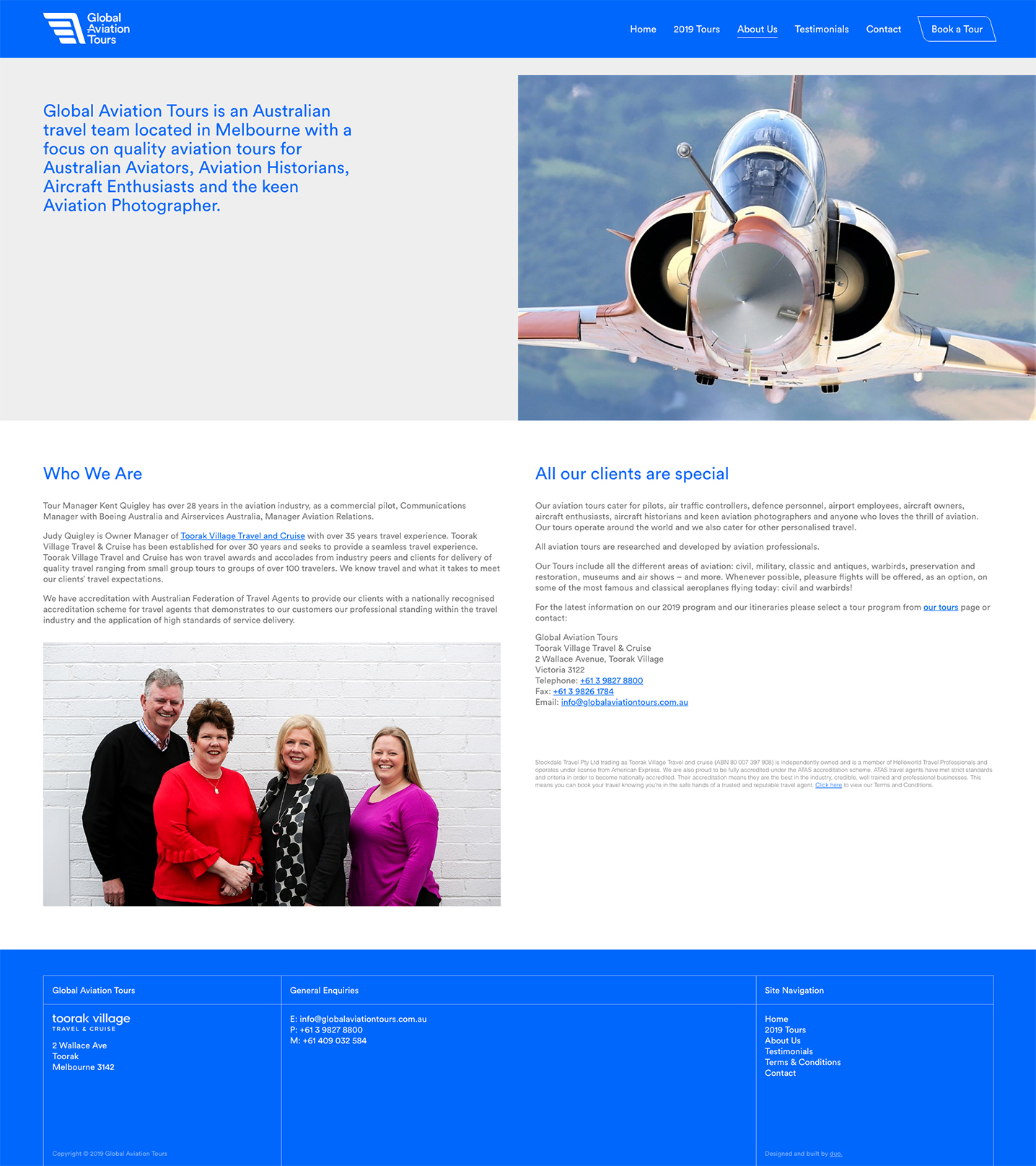 Global Aviation Tours - About Page