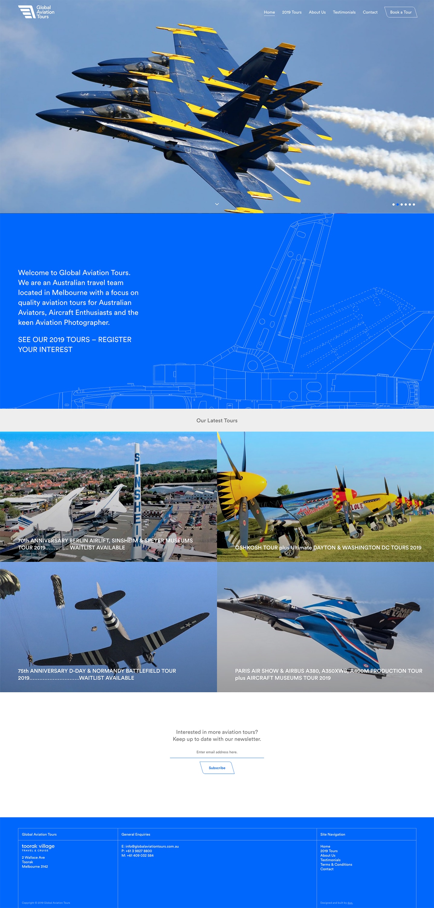 Global Aviation Tours - Homepage