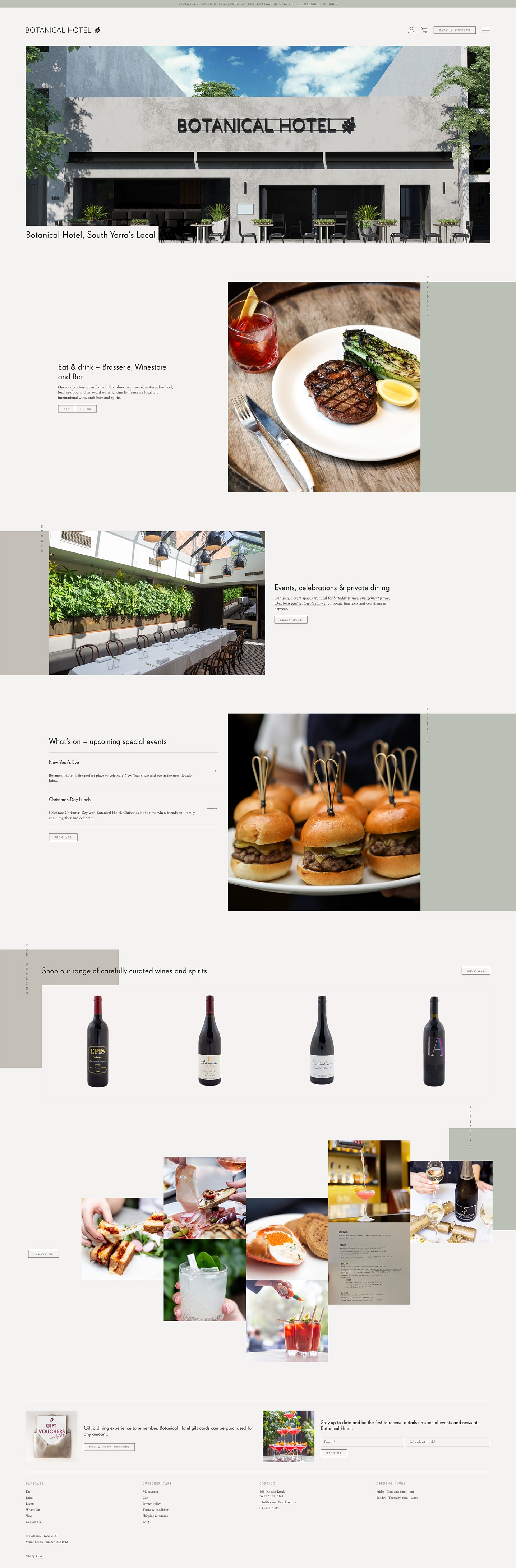 Botanical Hotel — Homepage